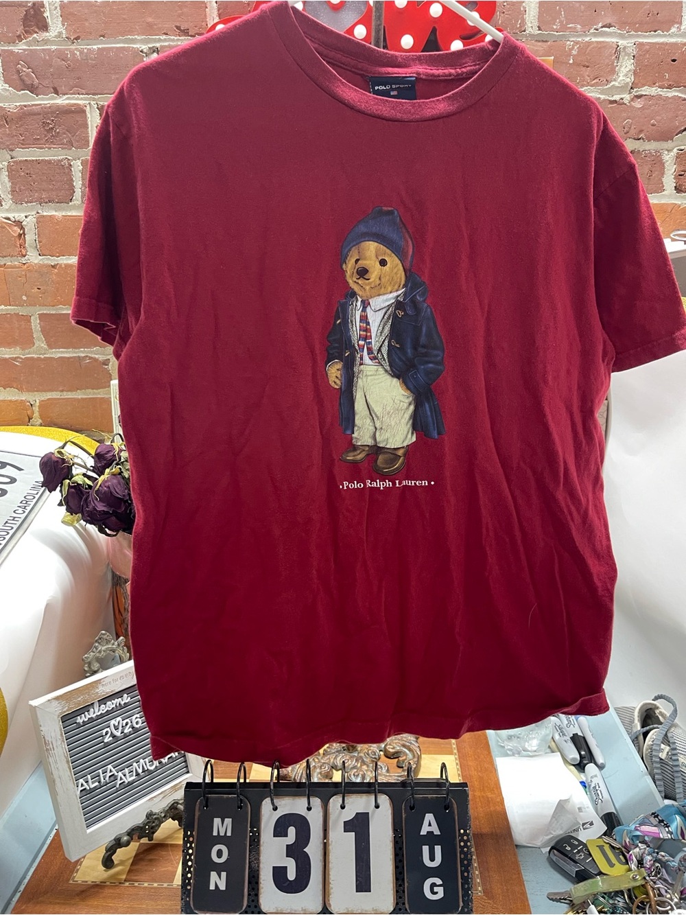 vintage red Polo Sport Ralph Lauren T-shirt featuring a classic graphic